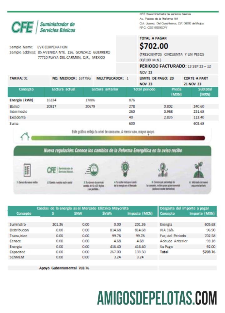 Projeto de lei de serviços públicos de eletricidade da CFE, SCR modelo